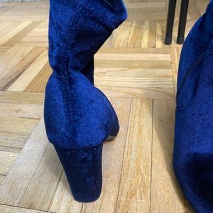 Blue Velvet Steve Madden Booties